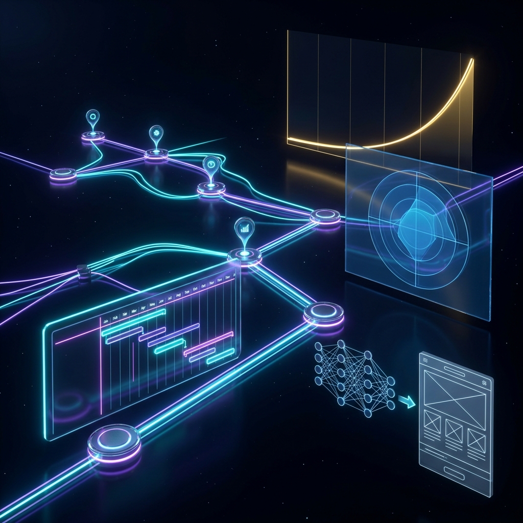 Product strategy roadmap visualization